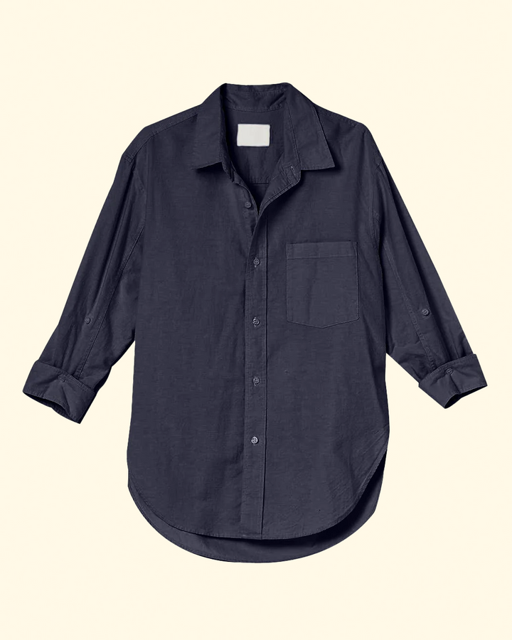 Kayla Shrunken Shirt | Navy