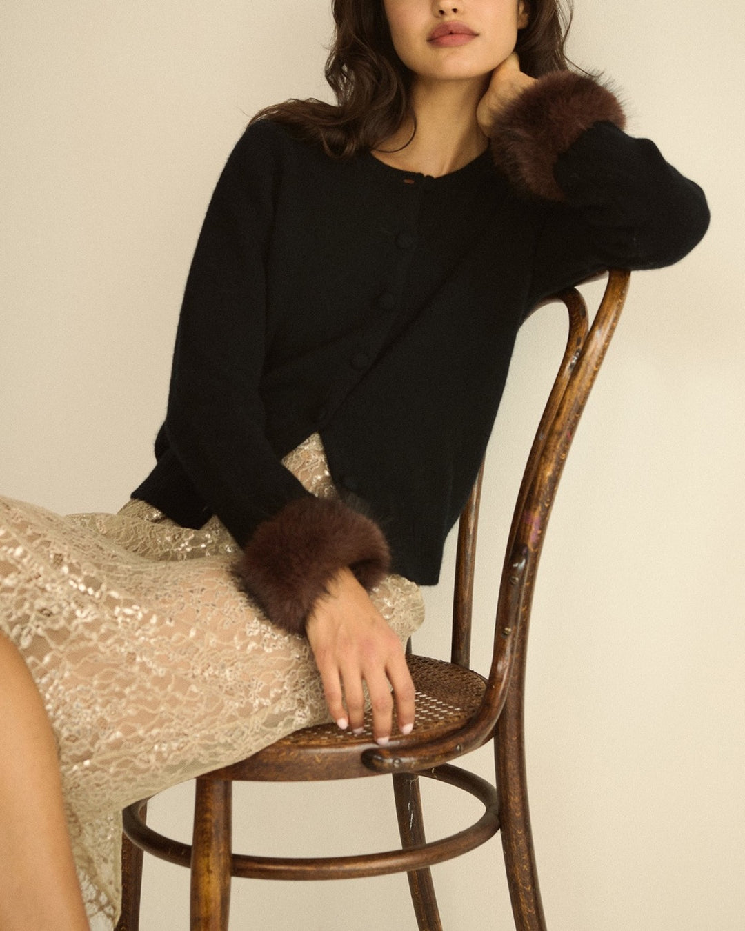 Clara Cardigan | Black — cropped 4:5 view 03