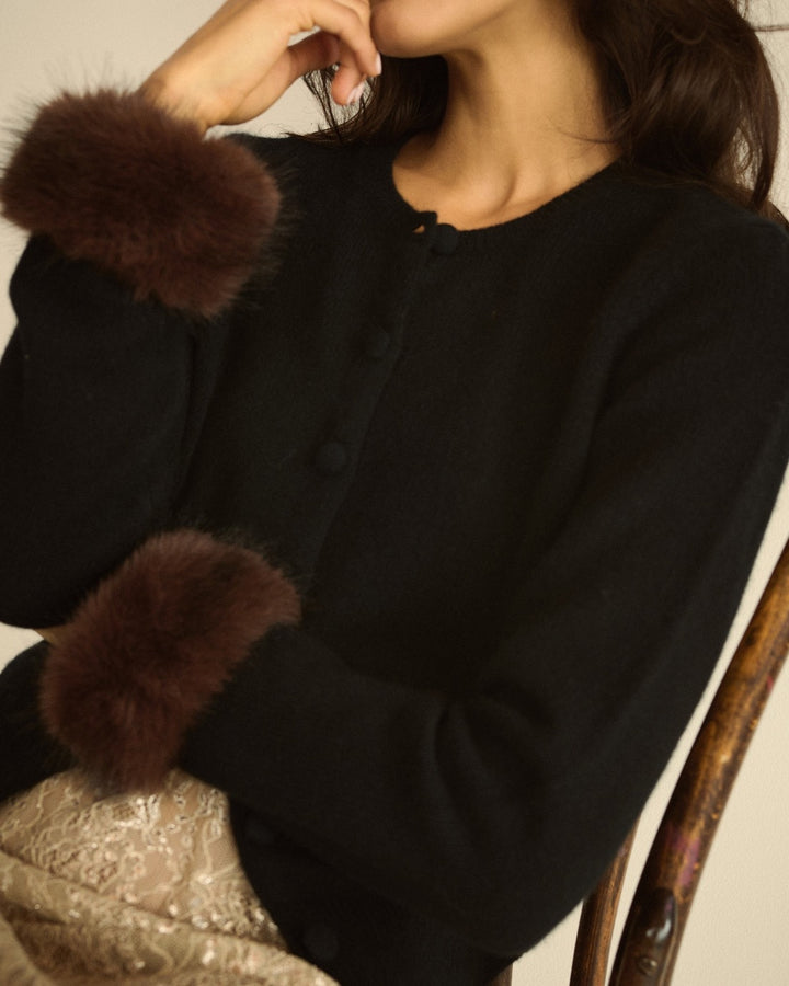 Clara Cardigan | Black — cropped 4:5 view 04