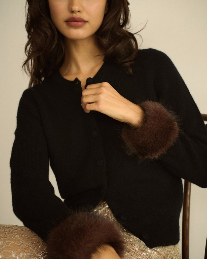 Clara Cardigan | Black — cropped 4:5 view 05