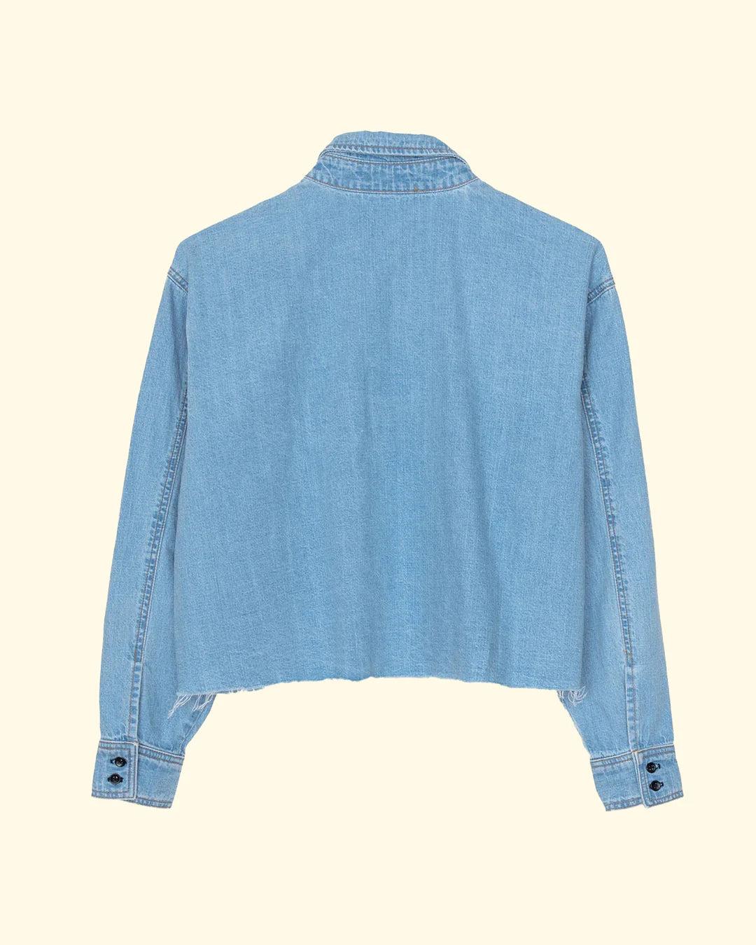 Crop Denim Shirt | Vintage Wash