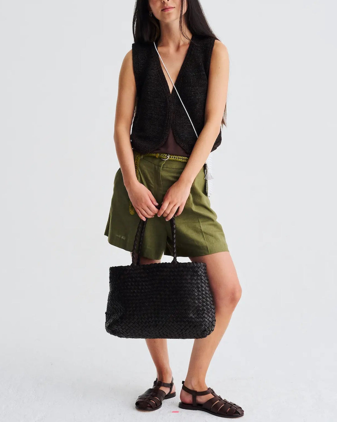 Vintage Mesh Tote | Dark Brown