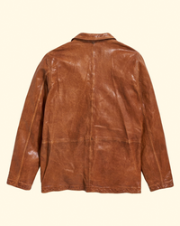 Leather Chore Coat | Cognac