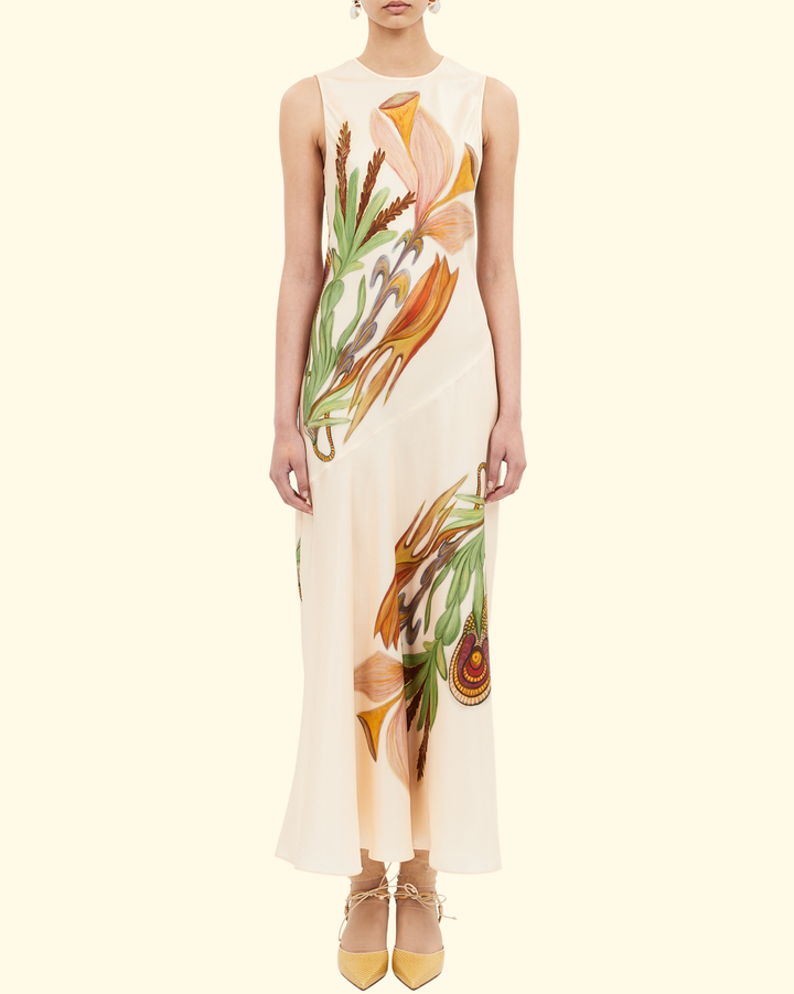 Gaea SL Midi Dress | Nature