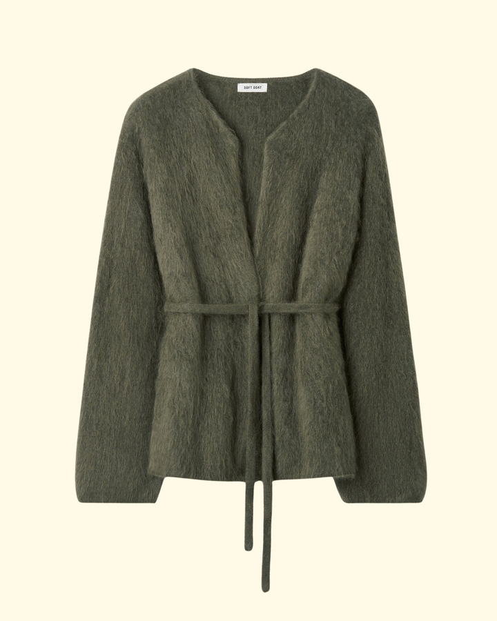 Brushed Cardigan | Olive