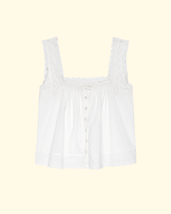 The Eyelet Tank | White