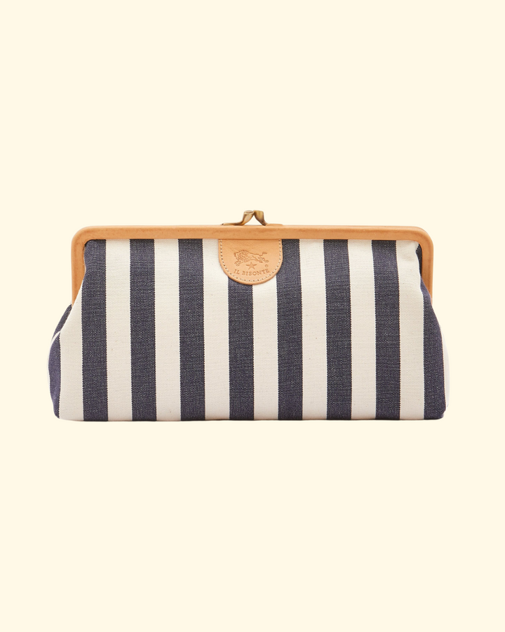 Classic Clutch | Riga Blu / Naturale