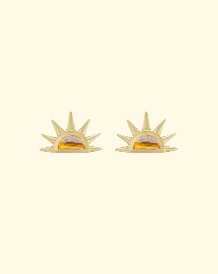 Directly Into The Sun Studs | 18k Yellow Gold