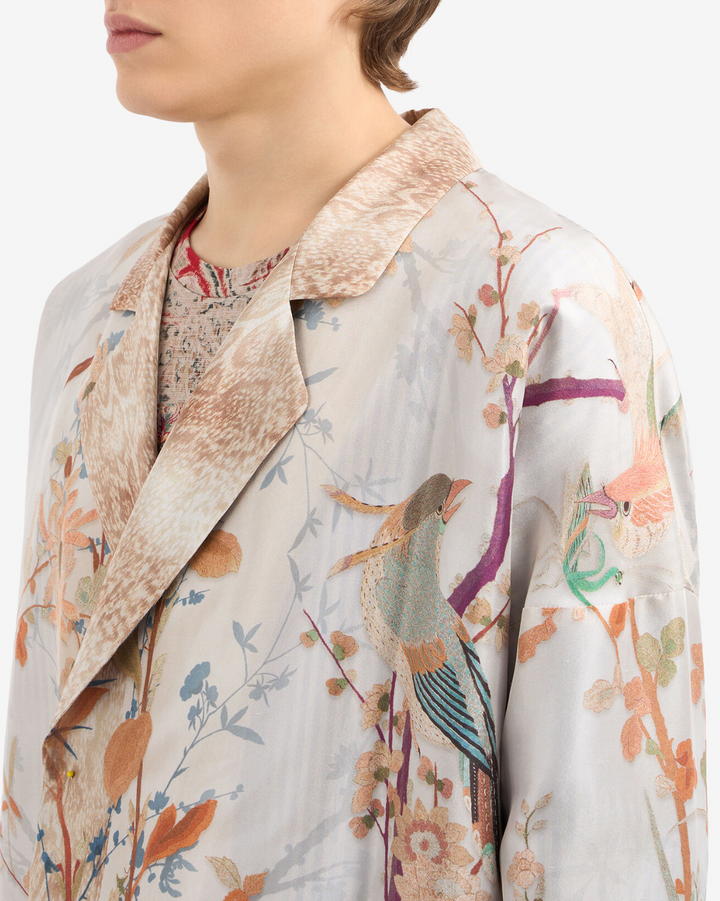 Enekam Silk Jacket | Ecru