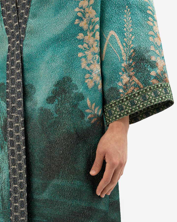 Pax Wool Kimono | Aquamarine