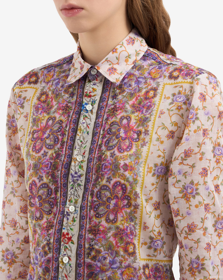 Stich Long Sleeve Shirt | Lilac Multicolor