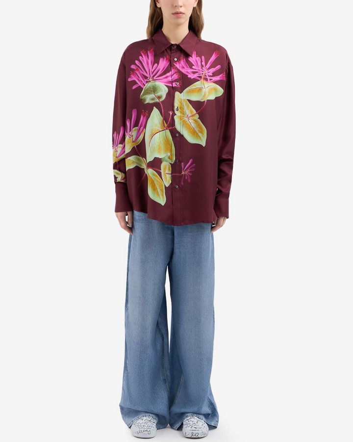 Aloegots Silk Shirt | Red Wine