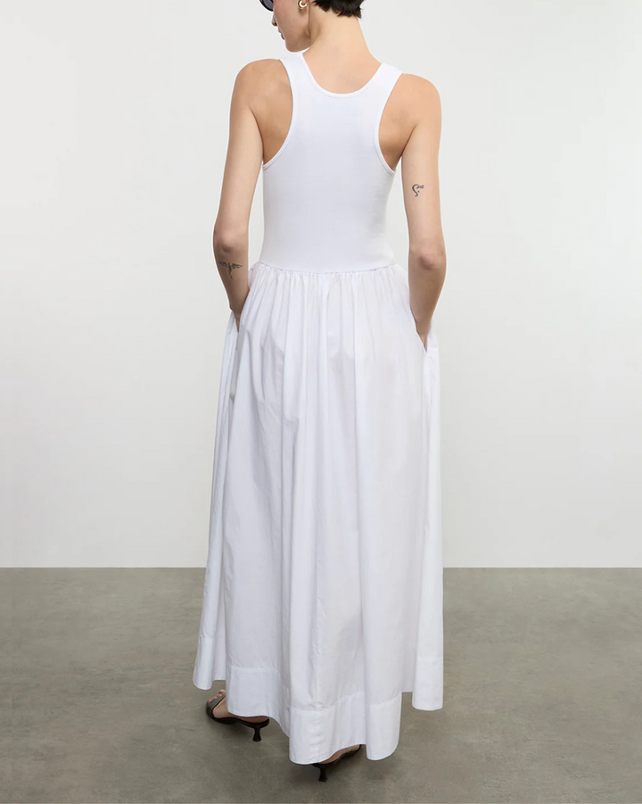 Cotton Resort Tank Dress | White
