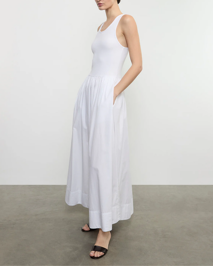 Cotton Resort Tank Dress | White