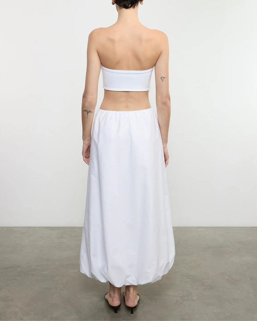 Poplin Bubble Skirt | White