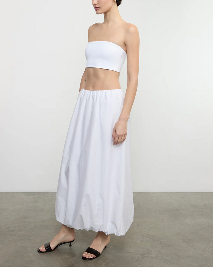 Poplin Bubble Skirt | White