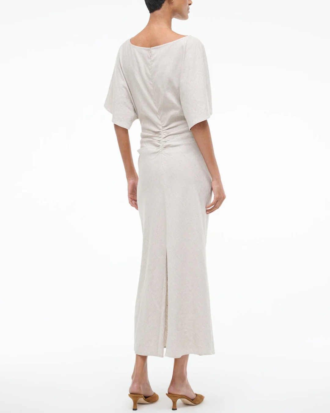 staud amelie linen dress STAUD, Amelie Linen Dress in Natural, Size Large