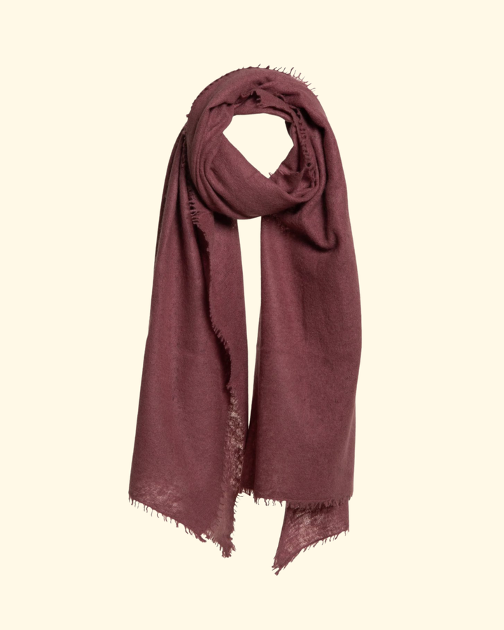 Open Knitted Shawl | Burgundy