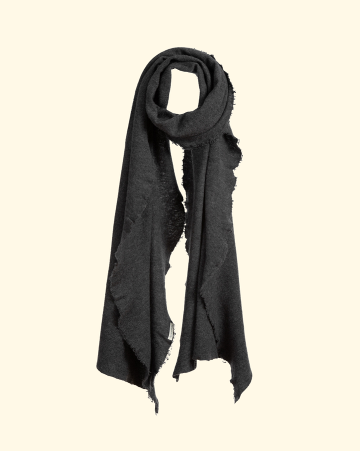 Hand Felted Shawl | Charcoal