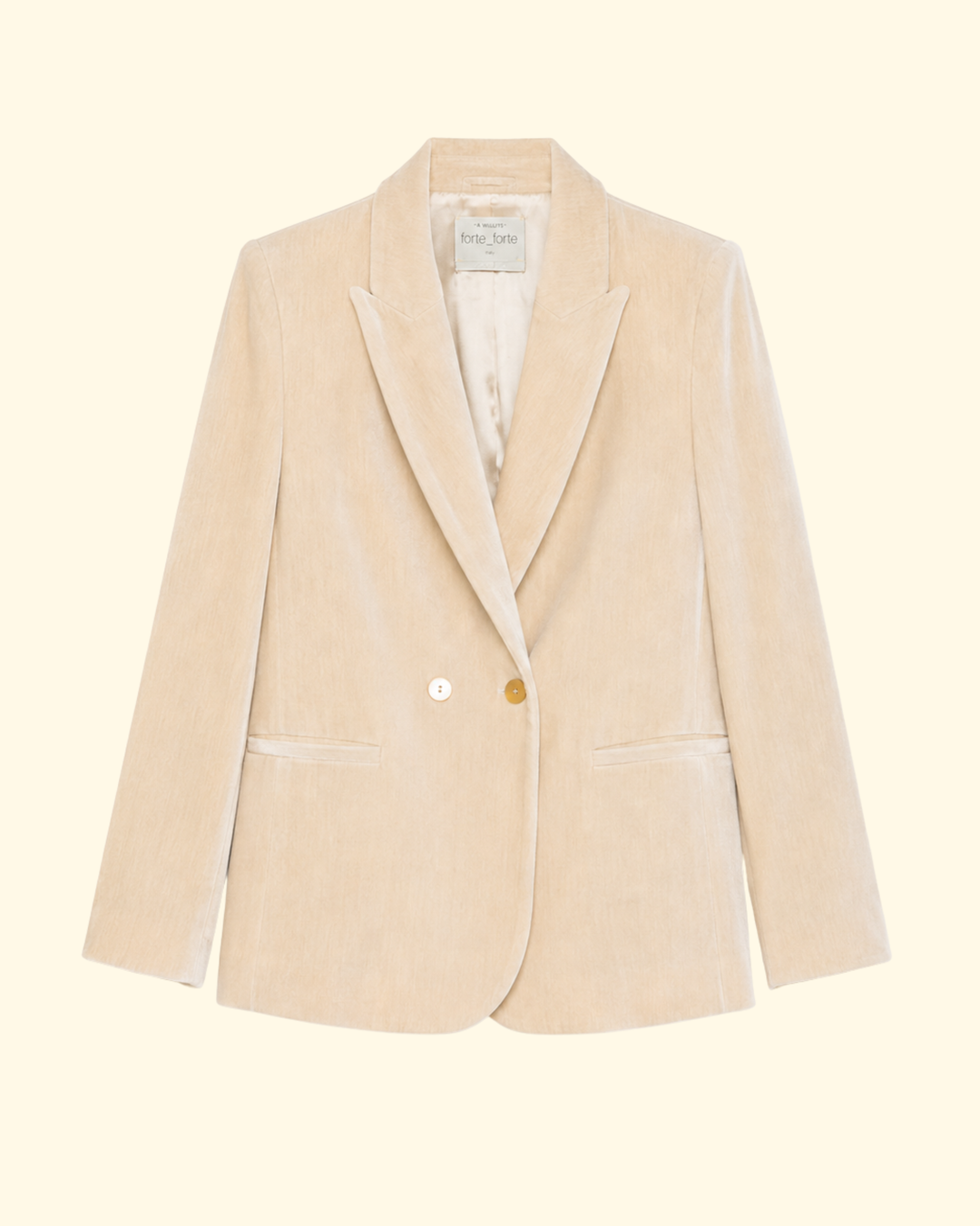 Double Twill Velvet Blazer | Mandorla