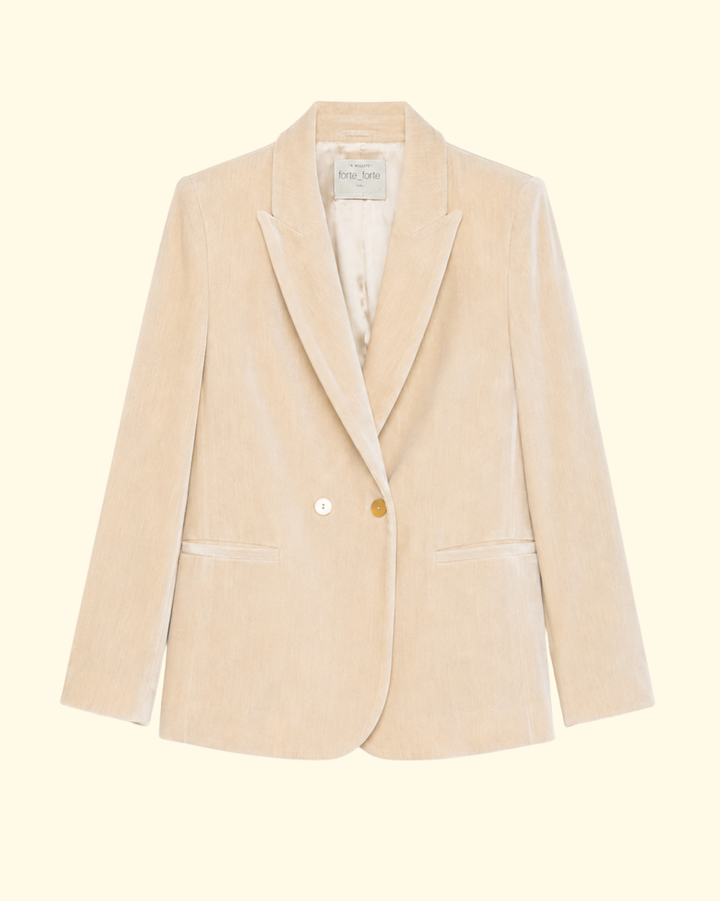 Double Twill Velvet Blazer | Mandorla