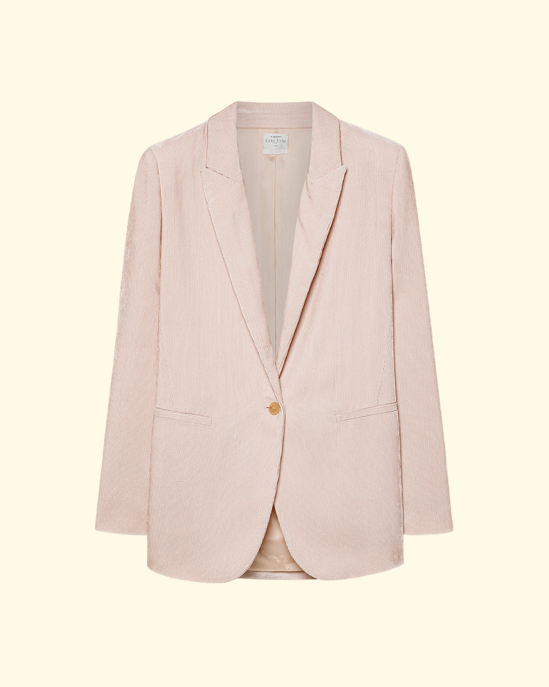 Fluid Ribbed Velvet Blazer | Loto