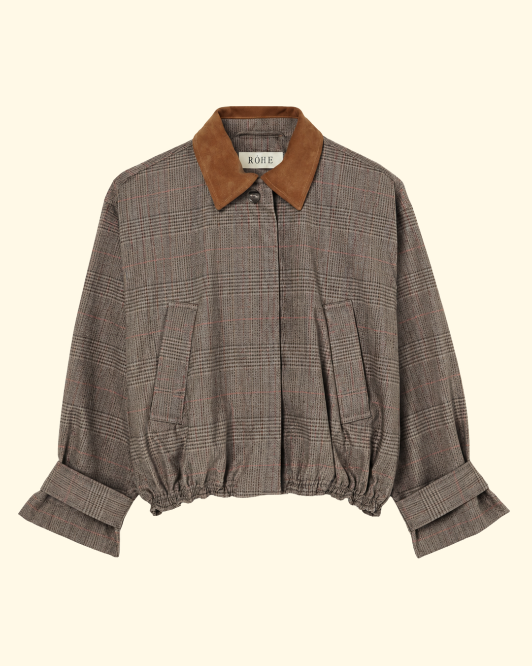 Blouson Jacket with Suede Collar | Prince of Wales