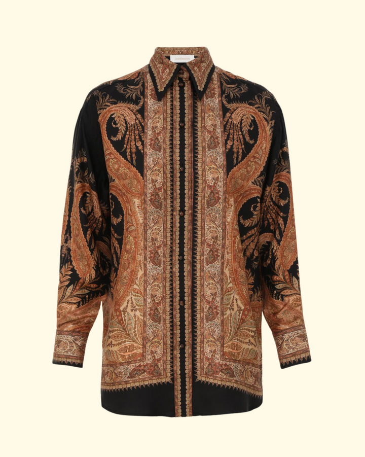 Hypnotic Relaxed Shirt | Black Paisley