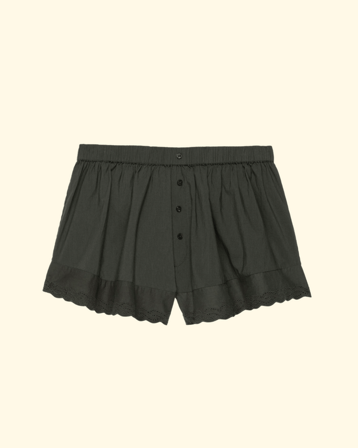 The Eyelet Tap Short | Black