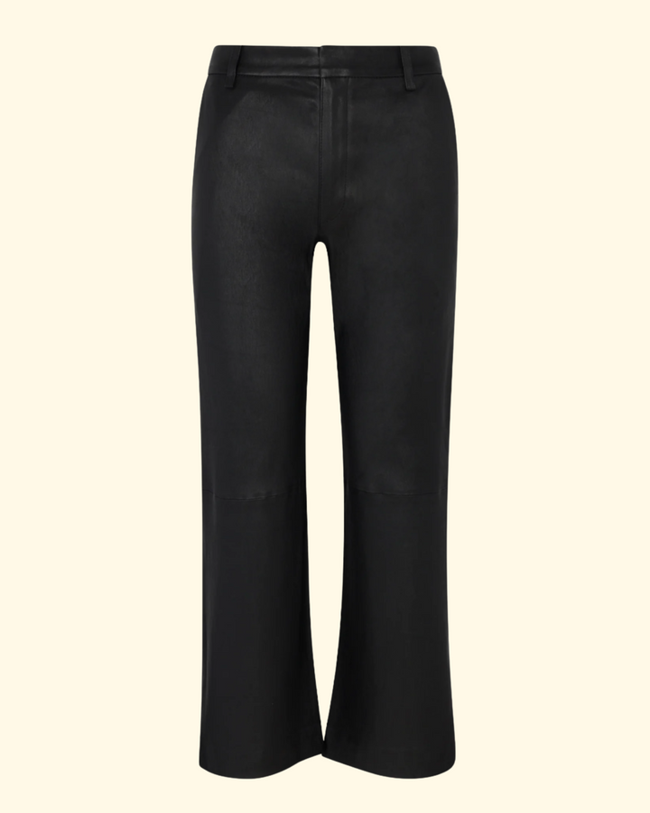 Cropped Baggy Lowrise Trousers | Black