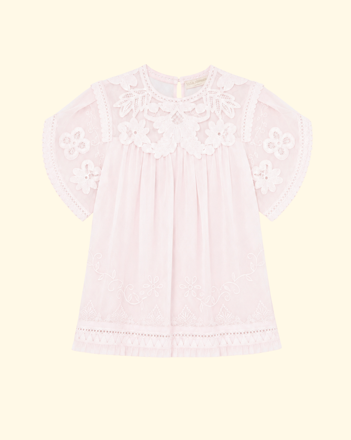 Alma SS Silk Top | Blush