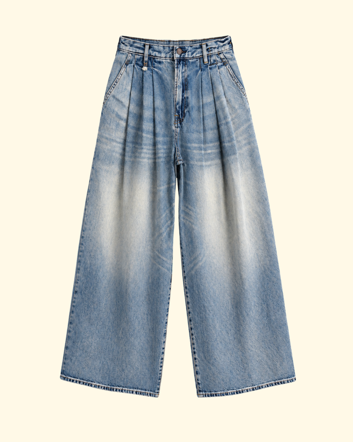 Triple Pleated Jean | Rivington Blue