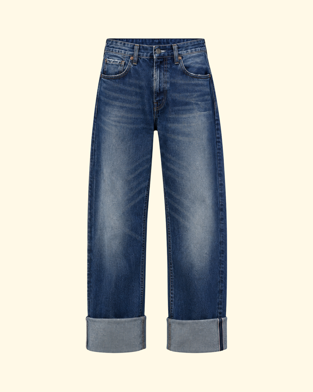 Cuffed BF Jean | Dalston Selvedge Blue