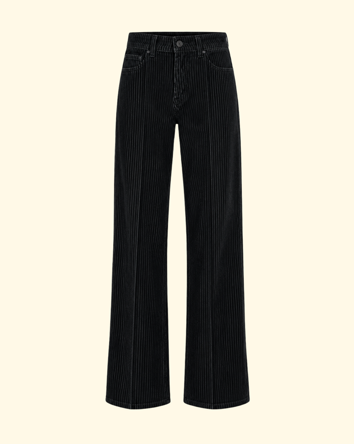 Charlotte Jean | Black Velvet Stripe