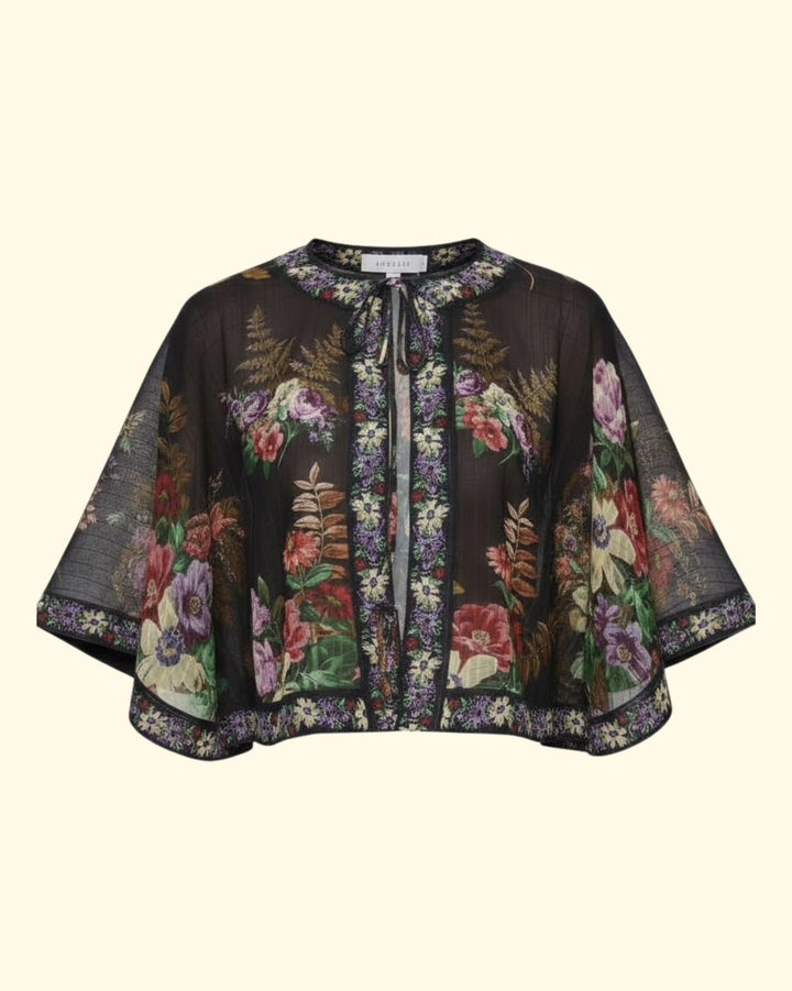 Viktoria Print Tie-Front Top | Multi