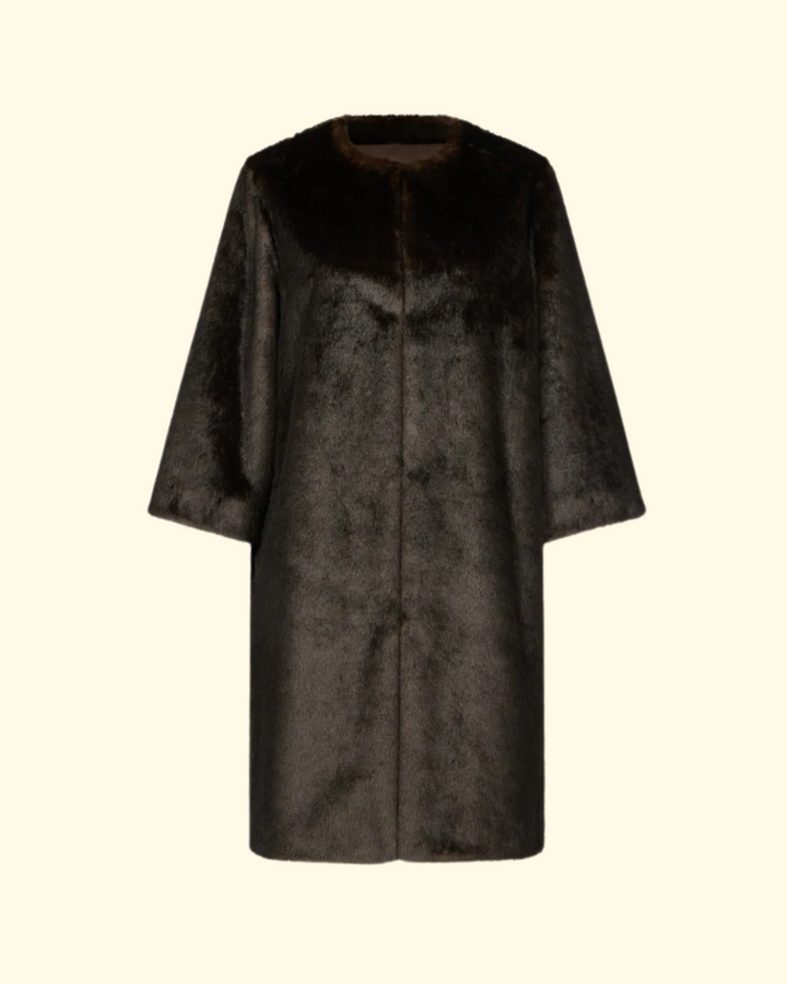 Moore Long Coat | Grizzly