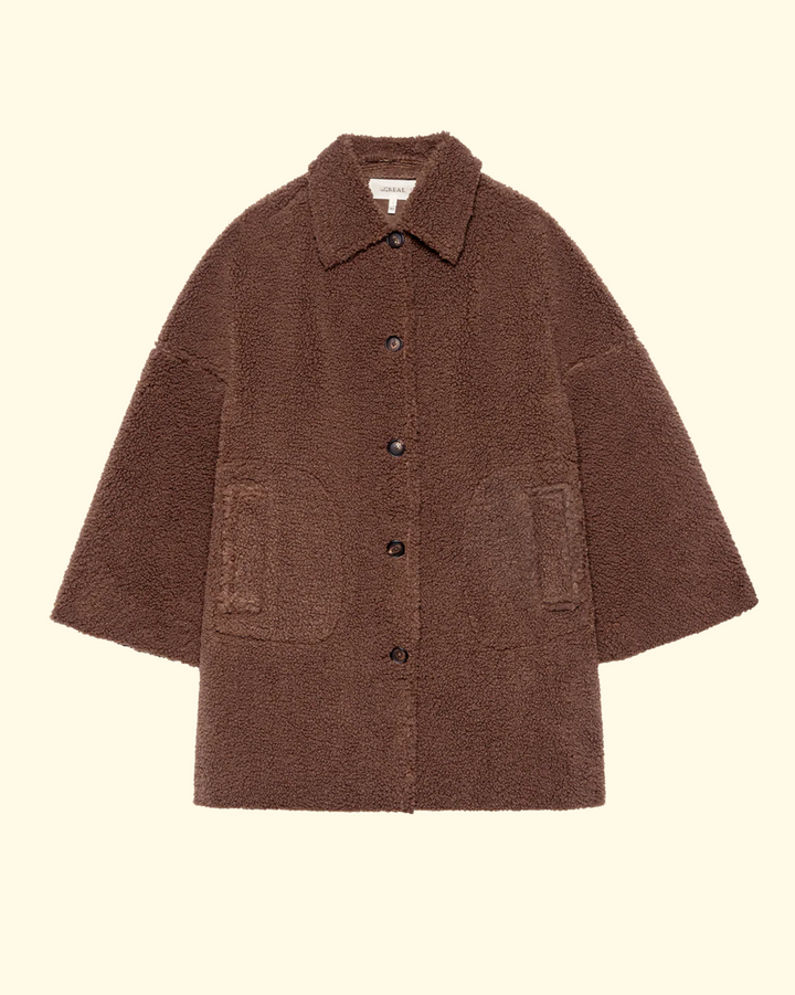 The Plush Car Coat | Chocolate