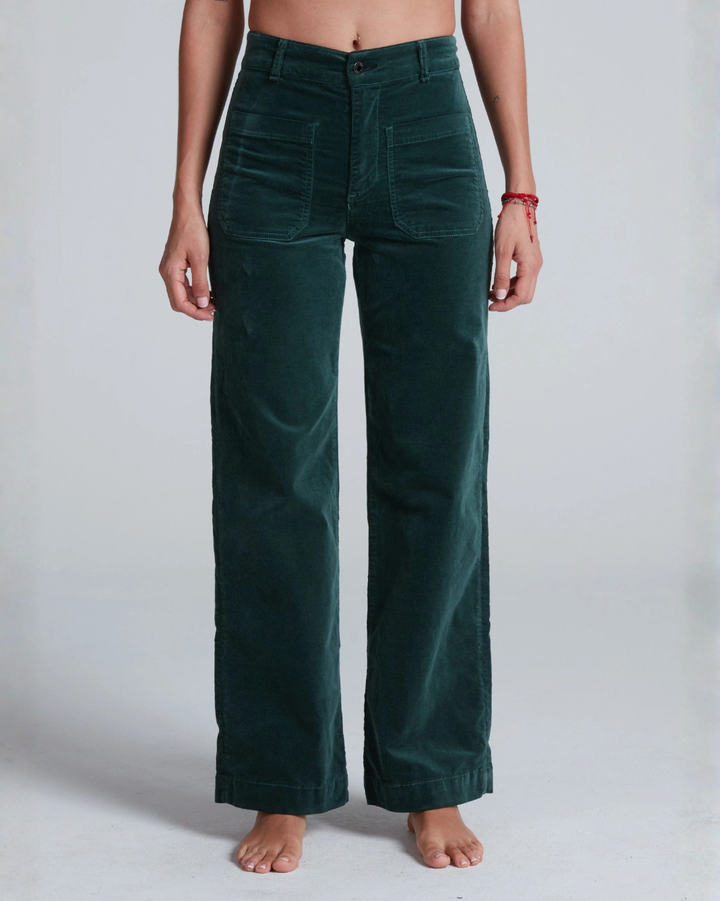 Sailor Velvet Pant | Dark Green