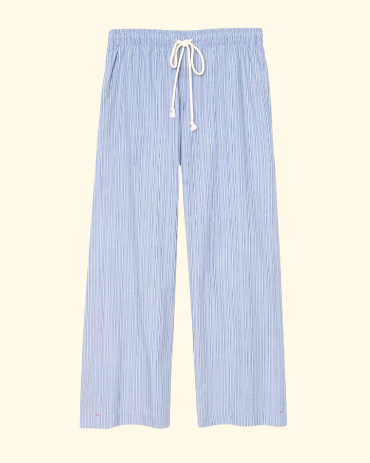 Brinna Pant | Chambray Teal Stripe