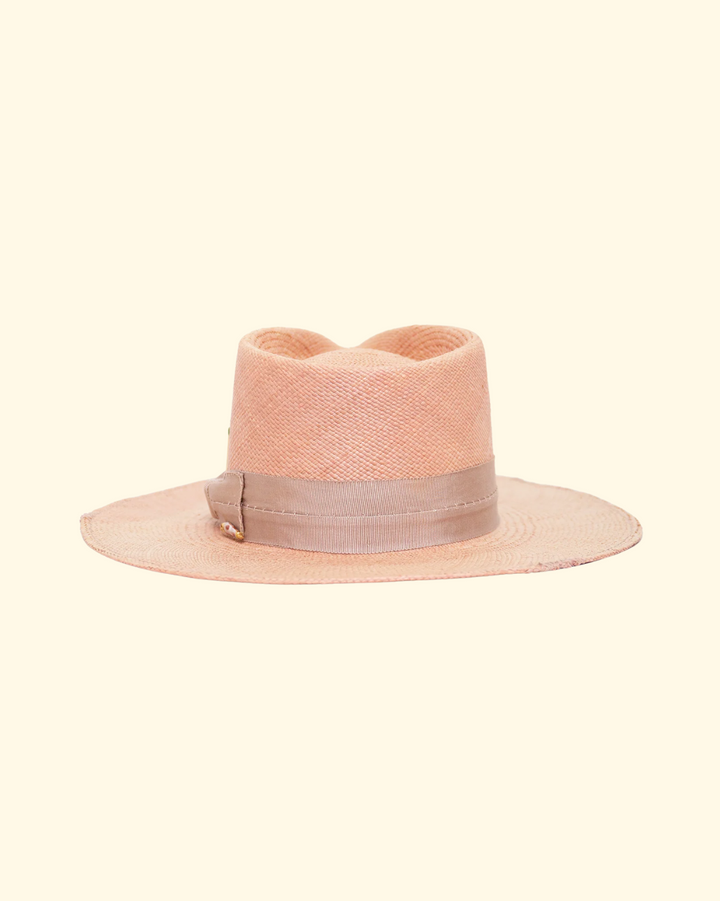 Sun Bleach Straw Hat | Dusty Rose