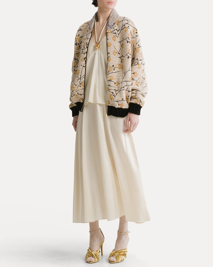 'Cherry Blossom' Jacquard Bomber | Mandorla
