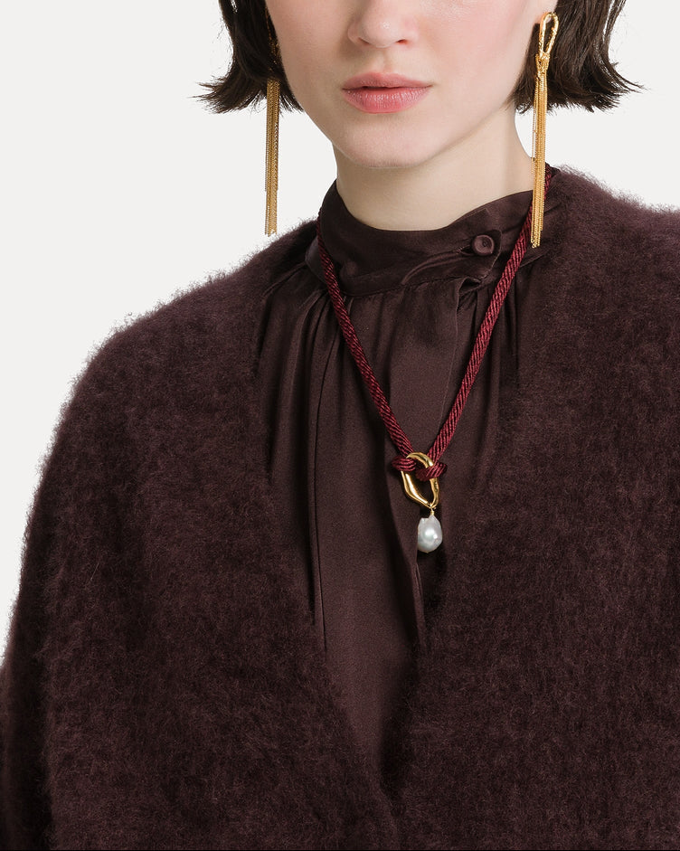 Gauzed Cashmere Oversized Cardigan | Fondant