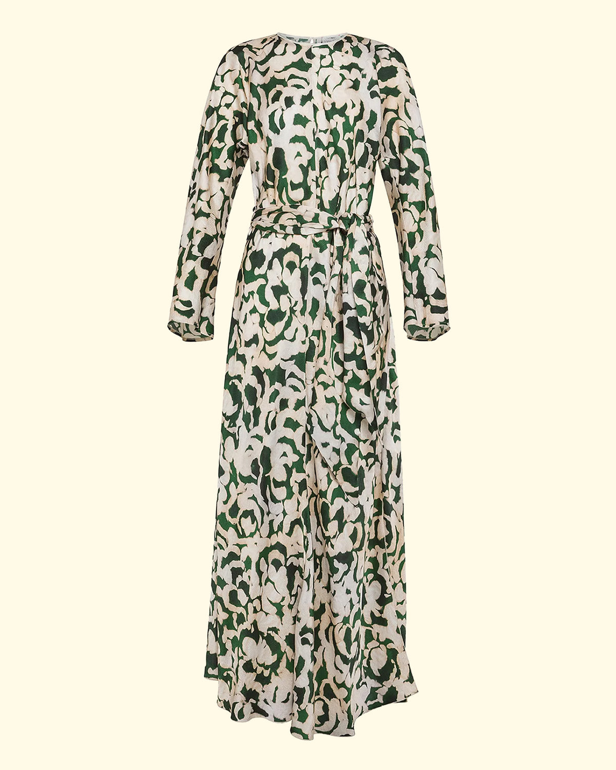 Rose Alchemy Cloqu' Satin Dress | Malachite