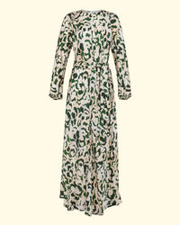 Rose Alchemy Cloqu' Satin Dress | Malachite