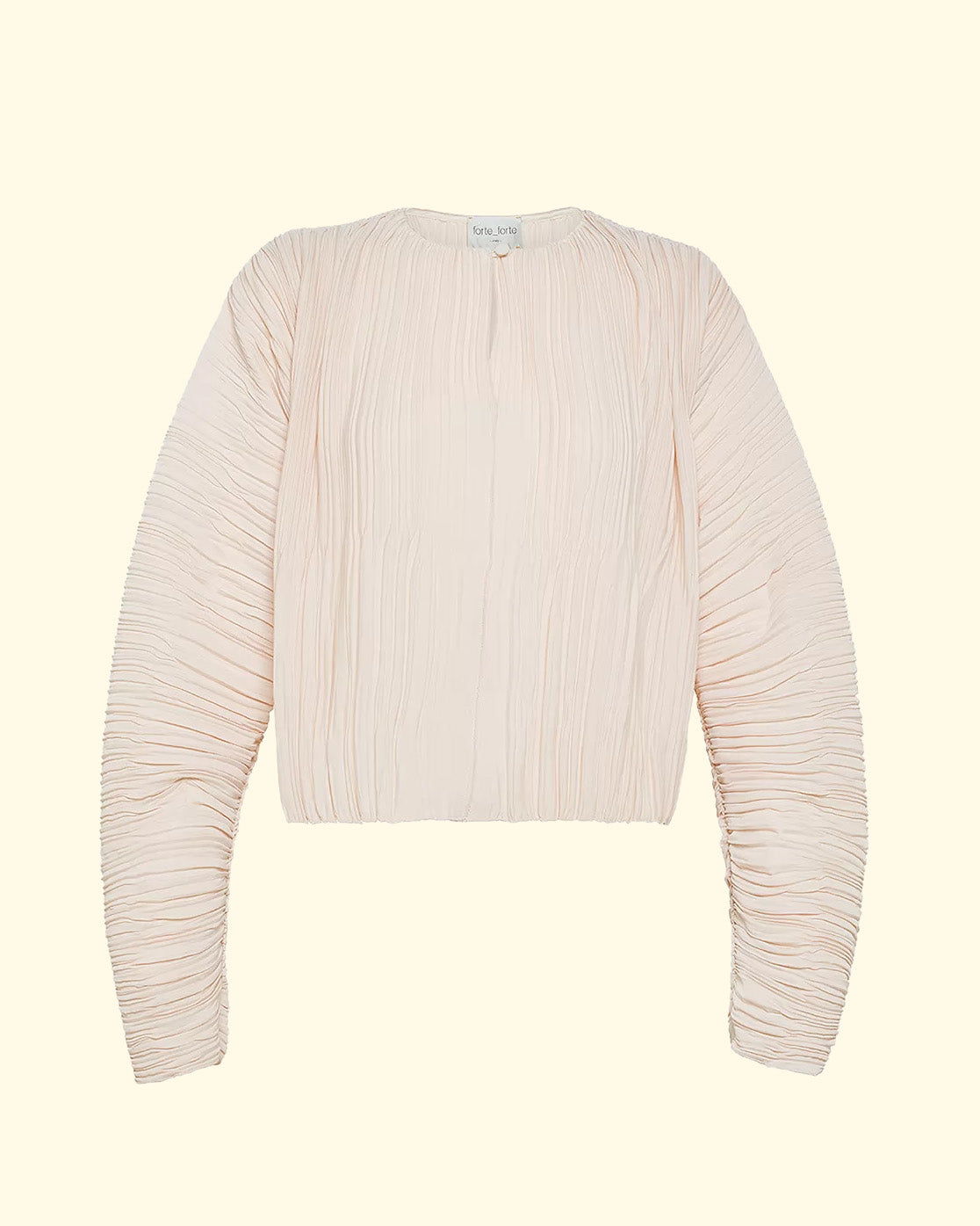 Pliss' Poly Crepe L/S Shirt | Ivory