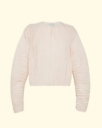 Pliss' Poly Crepe L/S Shirt | Ivory