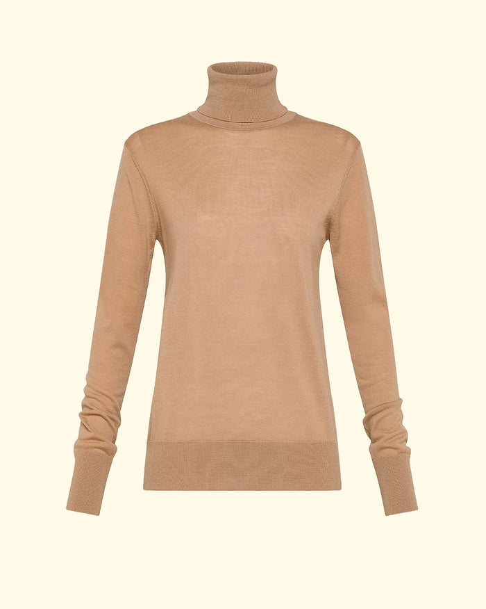 Rollneck Knit in Silk Cashmere and Mohair | Cachemire