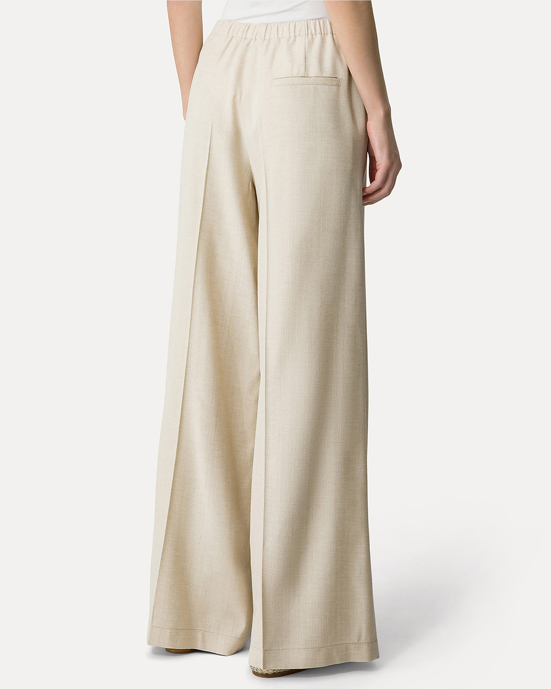 Wool Flat Front Pant | Dune