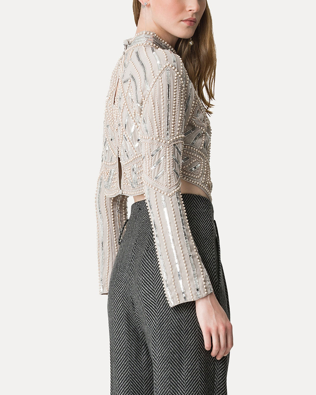 Enchanted Pearls Embroidery Shirt | Silvermoon
