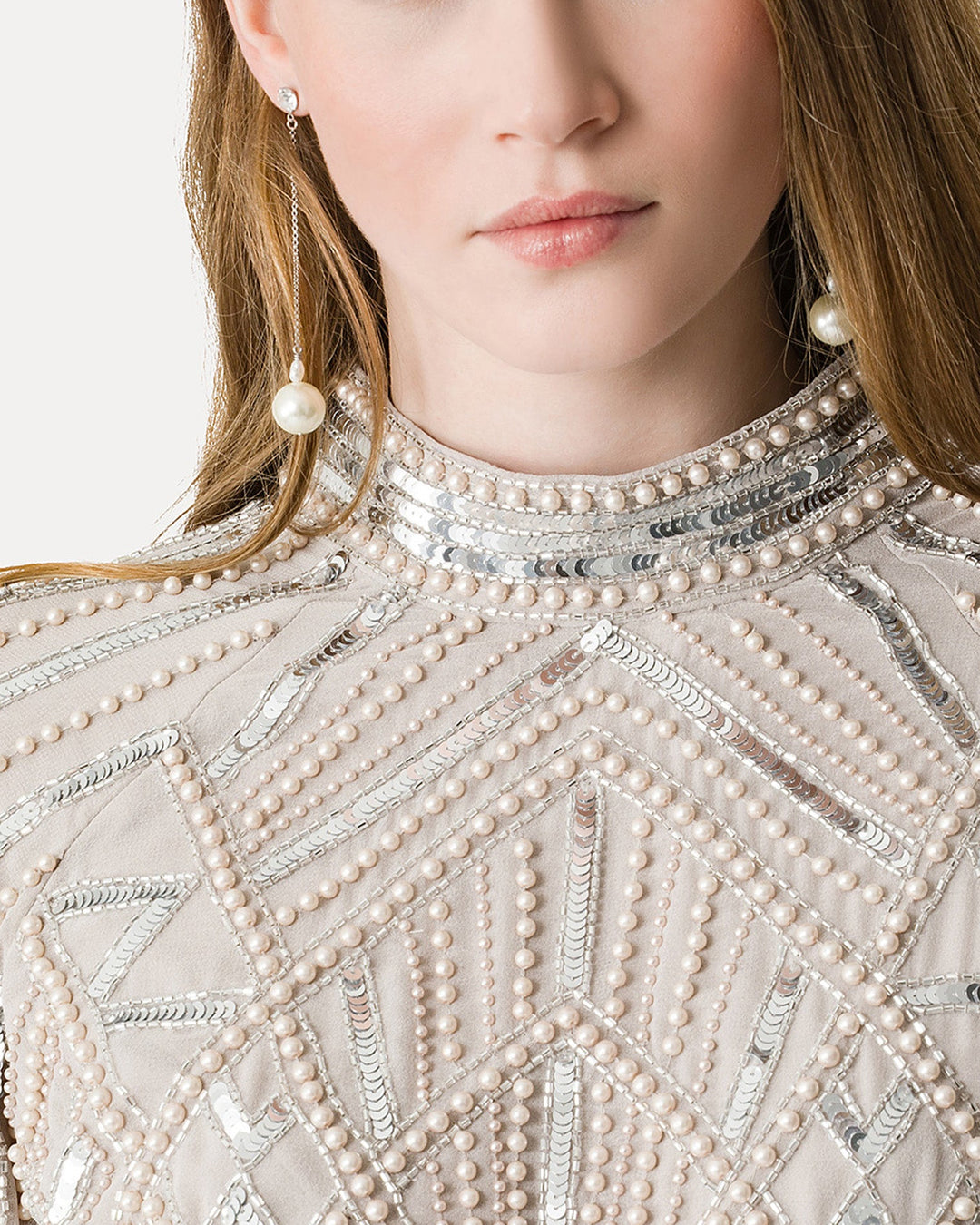 Enchanted Pearls Embroidery Shirt | Silvermoon